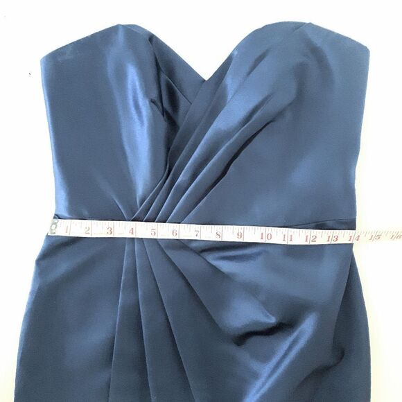 2/$35 SALE DAVID'S Bridal Short Strapless Dress (Approx Size 6-8) Rich Dark Blue - Picture 8 of 9